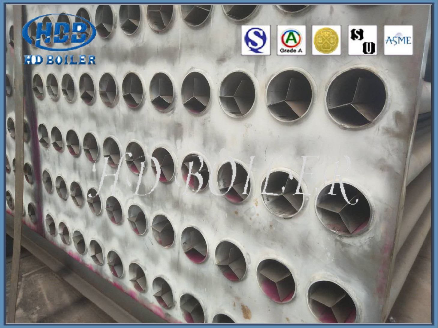 جهاز التسخين المسبق للهواء الأنبوبي ذو الجدران الرفيعة من أجل المراجل التي تعمل بالفحم CFB في محطة الطاقة